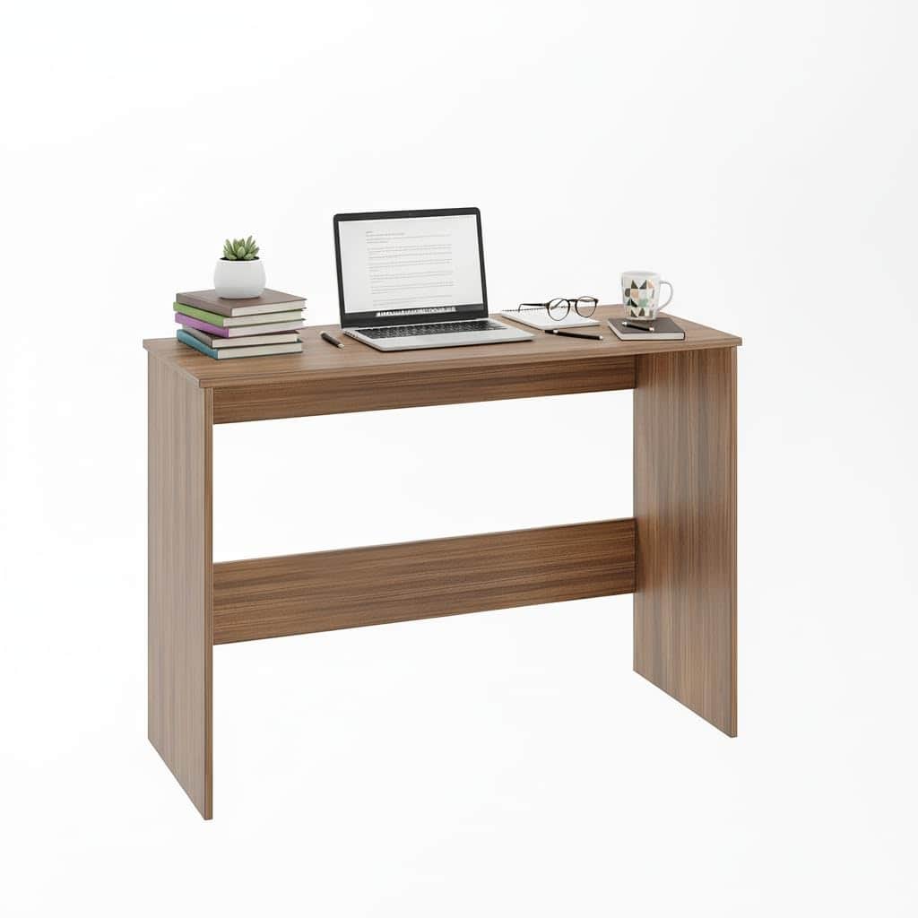 Boris Modern Engineered Wood Study Table (Exotic Teak) - right_view