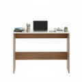 Boris Modern Engineered Wood Study Table (Exotic Teak & White) - top_view
