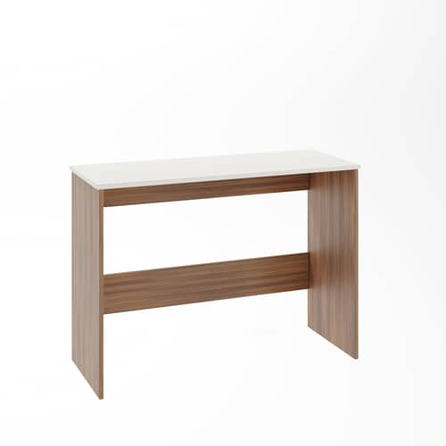 Boris Modern Engineered Wood Study Table (Exotic Teak & White)