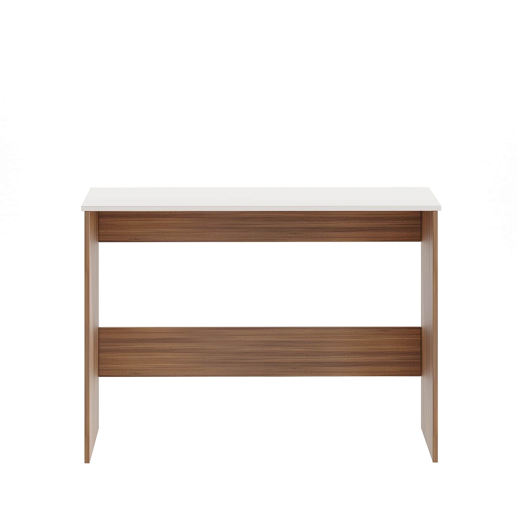 Boris Modern Engineered Wood Study Table (Exotic Teak & White) - right_view