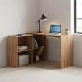 Maggen Engineered Wood Study Table With Storage, Large (Exotic Teak) - photo