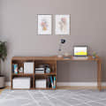 Maggen Engineered Wood Study Table With Storage, Large (Exotic Teak) - top_view