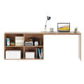 Maggen Engineered Wood Study Table With Storage, Large (Exotic Teak) - right_view