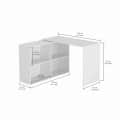 Maggen Engineered Wood Study Table With Storage, Large (Exotic Teak & White) - rear_view