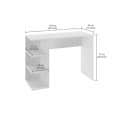 Qualish Engineered Wood Study Desk with Open Side Shelves (Wenge & White) - rear_view