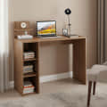 Sion Compact Engineered Wood Study Table with Side Storage Shelves (Exotic Teak) - photo