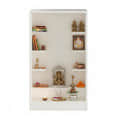 Ketki Wall Mounted Engineered Wood Pooja Mandir for Home In Frosty White Finish - left_view