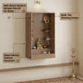 Ketki Wall Mounted Engineered Wood Pooja Mandir for Home In Wenge & Frosty White Finish (Exotic Teak) - front_view