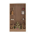 Ketki Wall Mounted Engineered Wood Pooja Mandir for Home In Wenge & Frosty White Finish (Exotic Teak) - left_view