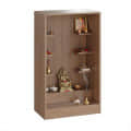Ketki Wall Mounted Engineered Wood Pooja Mandir for Home In Wenge & Frosty White Finish (Exotic Teak) - right_view