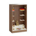 Ketki Wall Mounted Engineered Wood Pooja Mandir for Home (Exotic Teak & White) - right_view