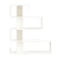 Allesia Modern Zig-Zag Wooden Bookshelf | Engineered Wood Display Rack (White) - right_view
