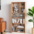 Arvin Wooden Bookshelf with 6 Shelves | Engineered Wood Book Cabinet Storage Rack for Living Room (Exotic Teak) - photo