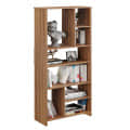 Arvin Wooden Bookshelf with 6 Shelves | Engineered Wood Book Cabinet Storage Rack for Living Room (Exotic Teak) - right_view
