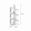Barret Modern Engineered Wood Bookshelf | 6-Tier Zigzag Book Rack & Display Shelf for Living Bedroom (Exotic Teak) - rear_view