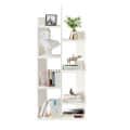 Barret Modern Engineered Wood Bookshelf | 6-Tier Zigzag Book Rack & Display Shelf for Living Bedroom (Exotic Teak) - left_view
