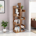 Barret Wooden Open Book Shelf DIY Storage Display Rack with Solid Finish Showcase Stand (Exotic Teak) - front_view