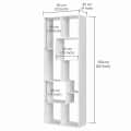 Medina 8 Tier Wooden Bookshelf for Home & Office | Engineered Wood Bookcase Storage Rack & Display Shelf (Exotic Teak) - rear_view
