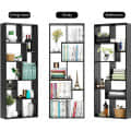 Medina 8 Tier Wooden Bookshelf for Home & Office | Engineered Wood Bookcase Storage Rack & Display Shelf (Exotic Teak) - left_view