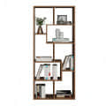 Medina 8 Tier Wooden Bookshelf for Home & Office | Engineered Wood Bookcase Storage Rack & Display Shelf (Exotic Teak) - right_view