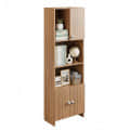 Stenza Tall Engineered Wood Book Shelf with Storage Cabinet & Open Display Racks (Exotic Teak) - right_view