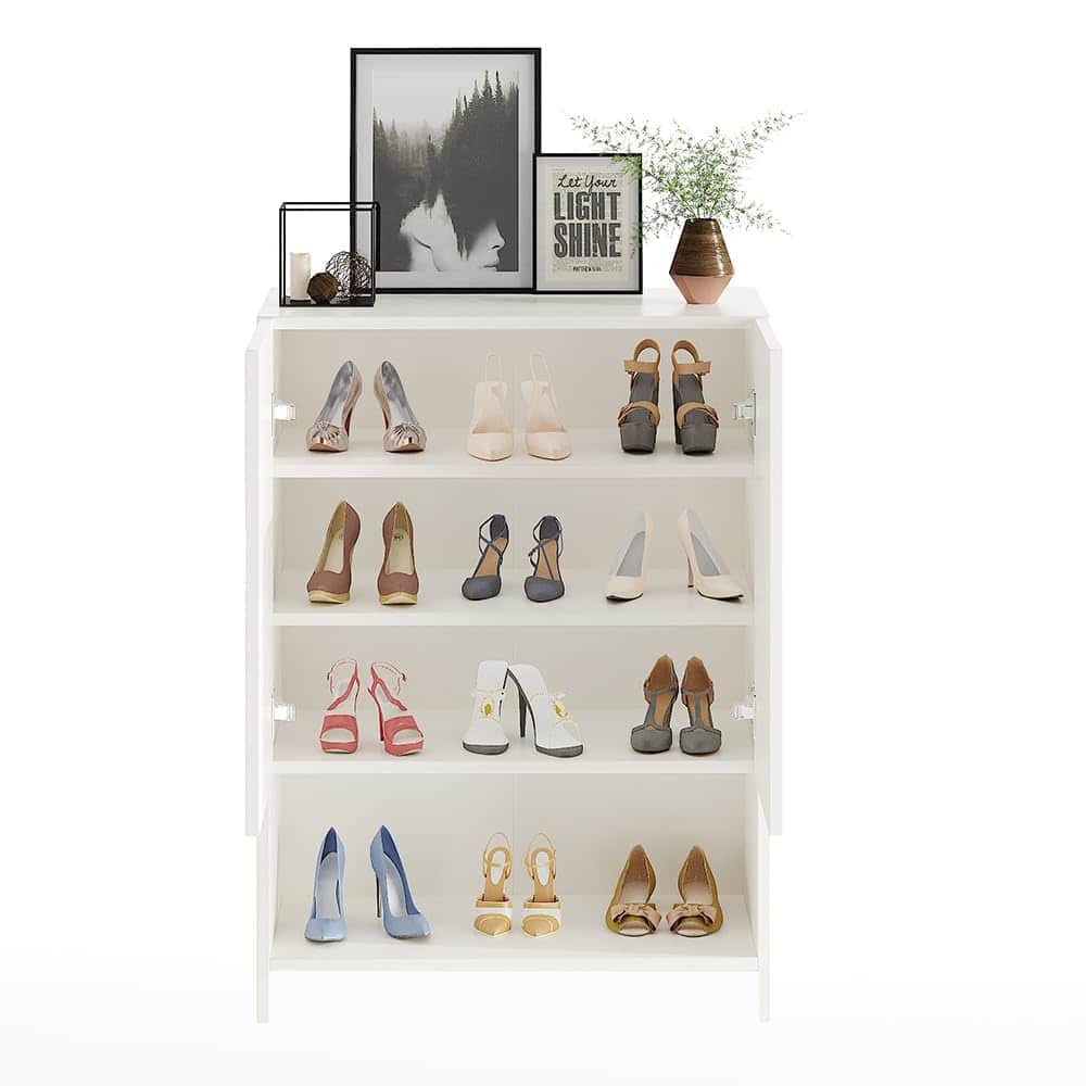 Arbor  Engineered Wood Shoe Rack (White) DIY - top_view