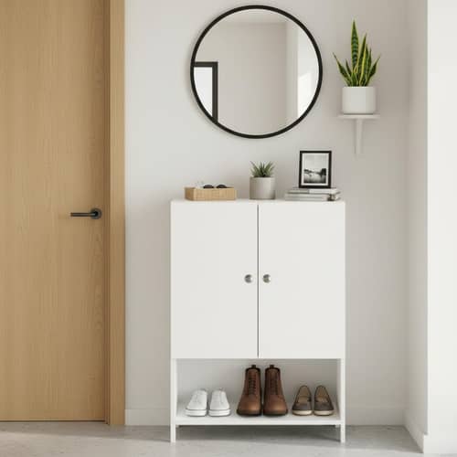 Arbor  Engineered Wood Shoe Rack (White) DIY