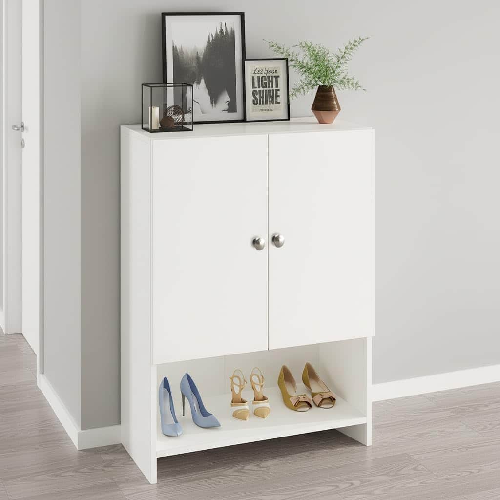 Arbor  Engineered Wood Shoe Rack (White) DIY - right_view