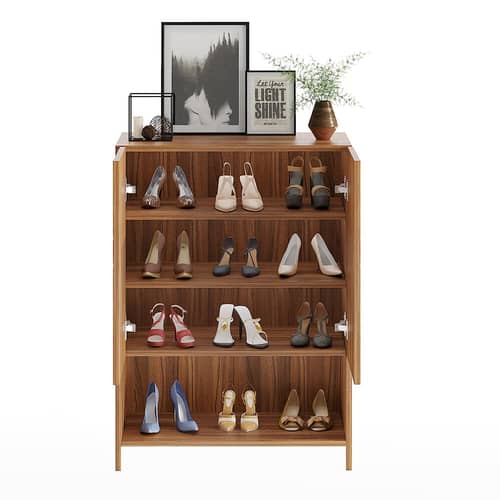 Arbor Wooden Engineered Wood Shoe Rack (Exotic Teak)
