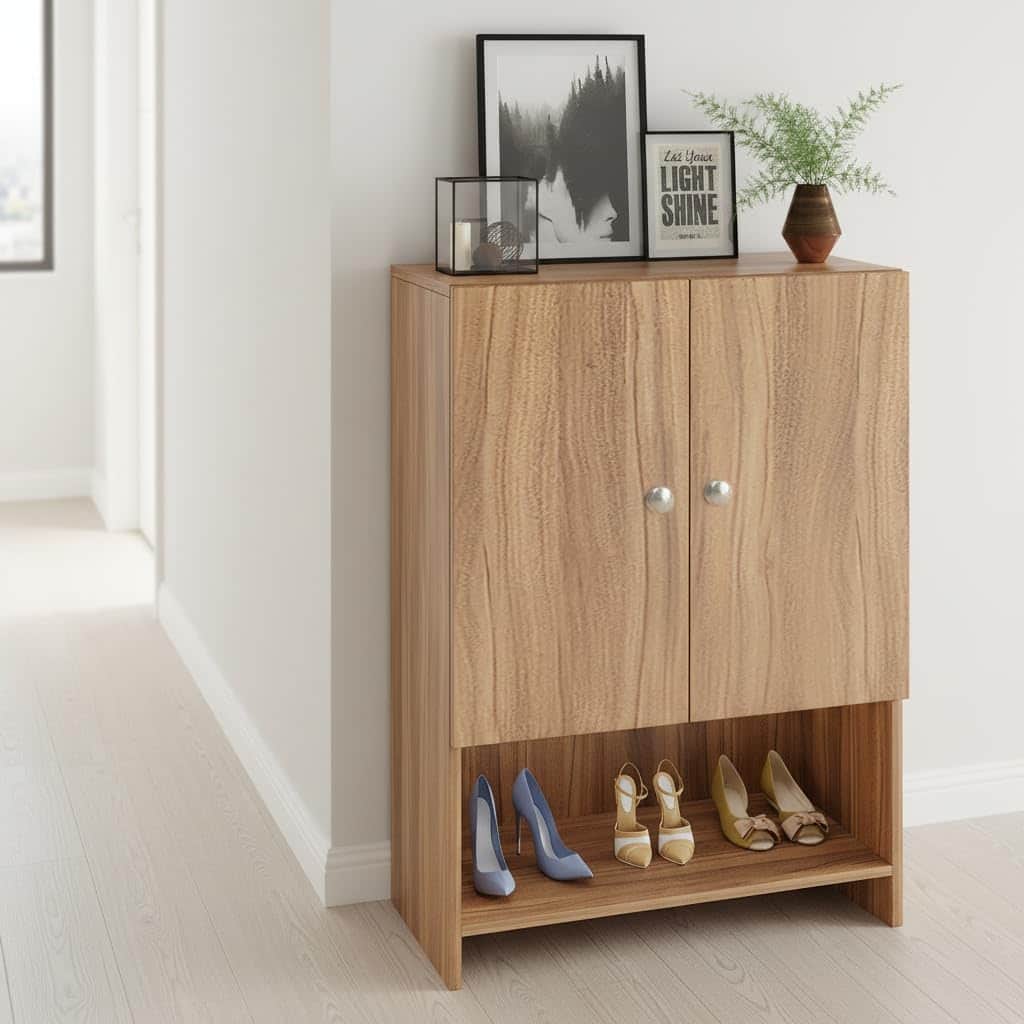 Arbor Wooden Engineered Wood Shoe Rack (Exotic Teak) - right_view