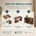 Camron Engineered Wood Shoe Storage Organizer with 4 Shelves (Teak) - right_view