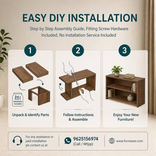 Camron Engineered Wood Shoe Storage Organizer with 4 Shelves (Teak)