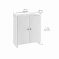 Camron Engineered Wood Shoe Storage Organizer with 4 Shelves (White) - rear_view