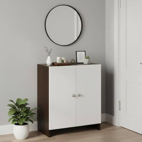 Camron Engineered Wood 2 Doors Shoe Rack Cabinet | Stores Up to 12 Pairs (Wenge)