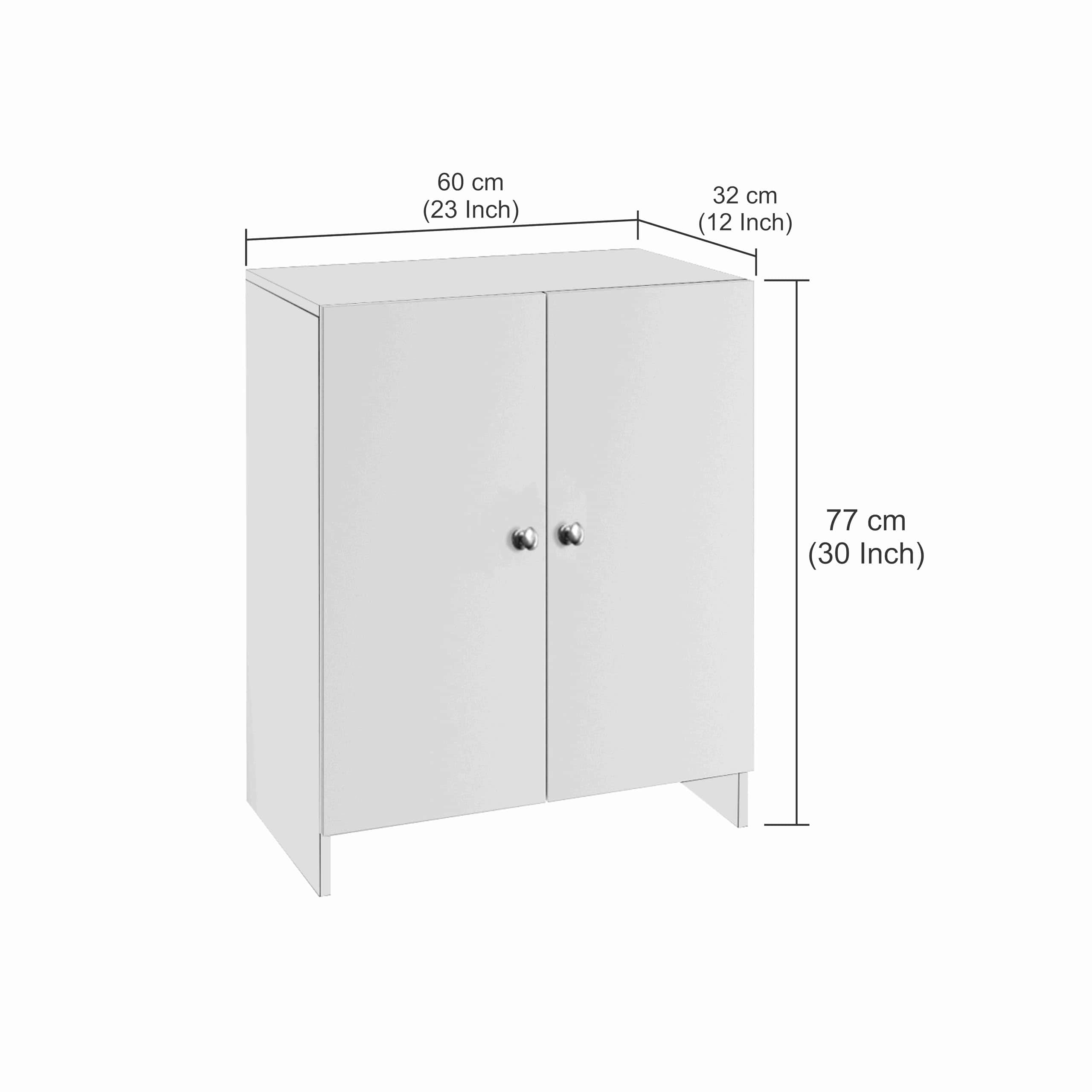 Camron Engineered Wood 2 Doors Shoe Rack Cabinet | Stores Up to 12 Pairs (Wenge) - rear_view