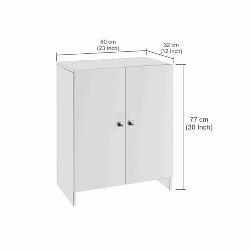 Camron Engineered Wood 2 Doors Shoe Rack Cabinet | Stores Up to 12 Pairs (Wenge)
