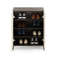 Camron Engineered Wood 2 Doors Shoe Rack Cabinet | Stores Up to 12 Pairs (Wenge) - left_view
