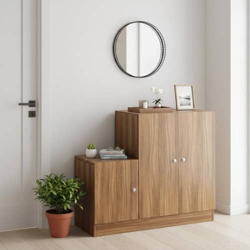 Embliss Wooden Shoe Rack with 6 Shelves, Store Up to 16 Pairs (Exotic Teak)