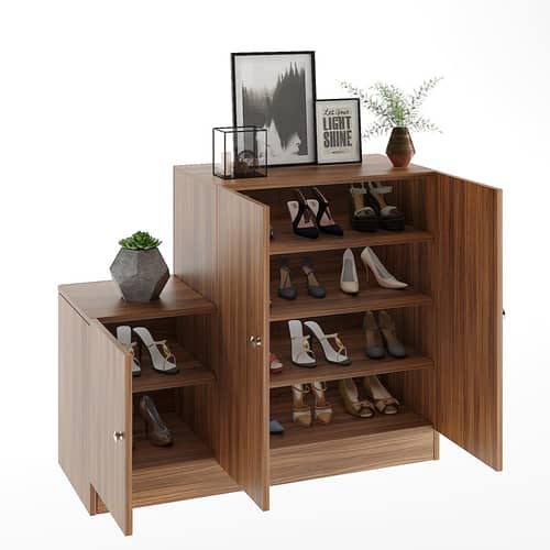 Embliss Wooden Shoe Rack with 6 Shelves, Store Up to 16 Pairs (Exotic Teak)
