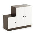 Embliss Wooden Shoe Rack with 6 Shelves, Store Up to 16 Pairs (Wenge & White) - right_view