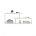 Acura Modern Engineered Wood Center Table with Open Storage Shelves (White) - left_view