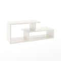 Acura Modern Engineered Wood Center Table with Open Storage Shelves (White) - right_view