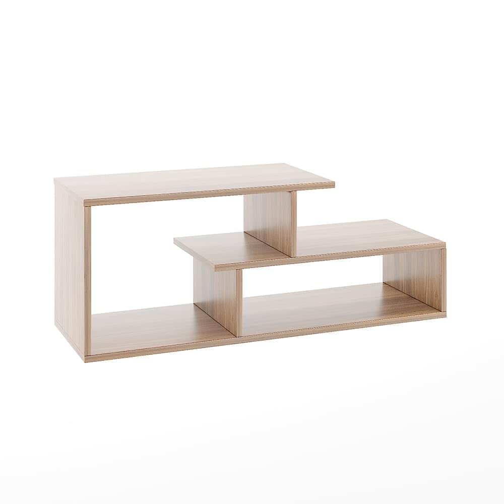 Acura Modern Engineered Wood Center Table with Open Storage Shelves (Exotic Teak) - left_view