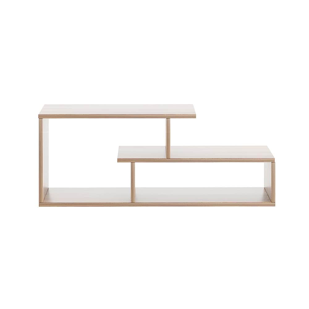 Acura Modern Engineered Wood Center Table with Open Storage Shelves (Exotic Teak) - right_view
