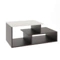 Acura Modern Engineered Wood Center Table with Open Storage Shelves (Wenge & White) - right_view