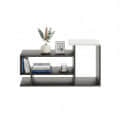 Afaria Modern Engineered Wood Center Table with Storage Shelves (Wenge & White) - left_view