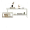Allium Wooden Center Table with Storage and Open Rack (White) - top_view