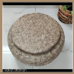 Round Ottoman seating - front_view