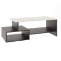 Allium Wooden Coffee Table with Storage and Open Rack (Wenge & White) - left_view