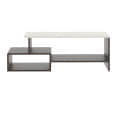 Allium Wooden Coffee Table with Storage and Open Rack (Wenge & White) - right_view